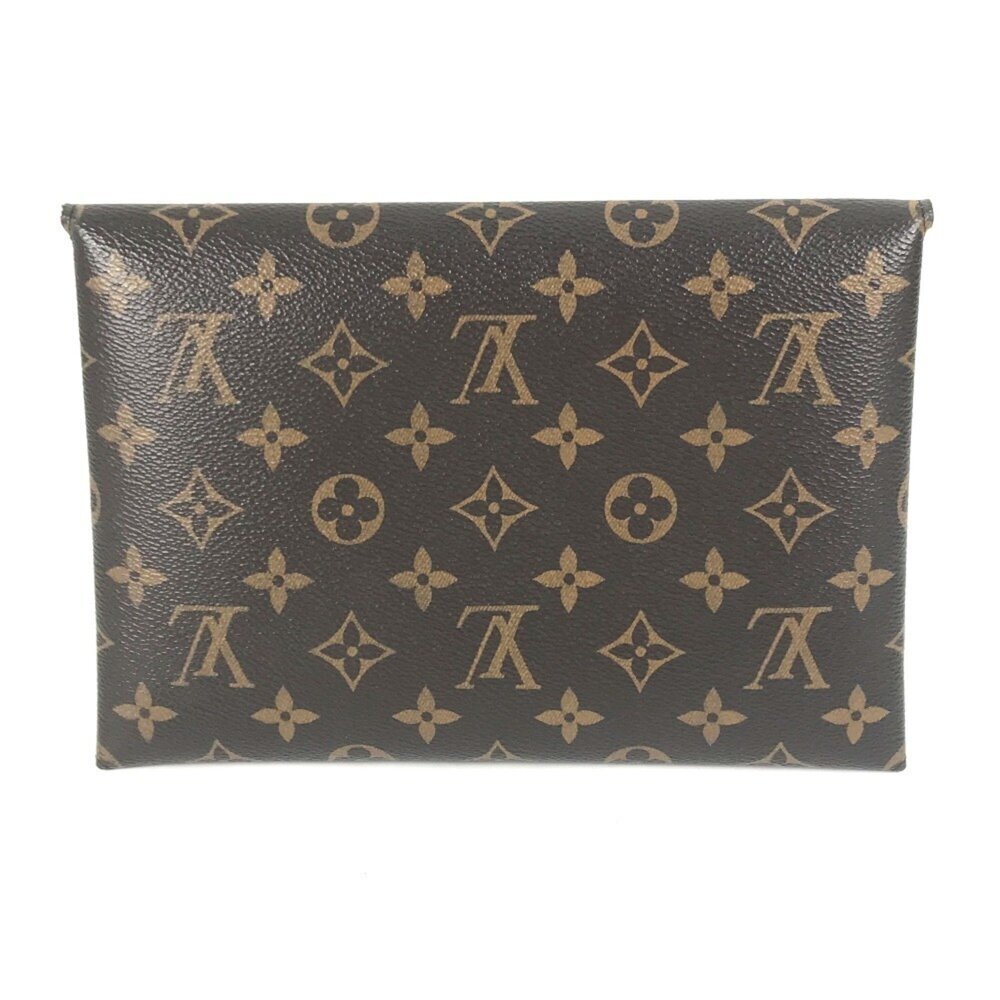LOUIS VUITTON Authentic Brown Monogram Canvas Pochette Pouch - Picture 3 of 16